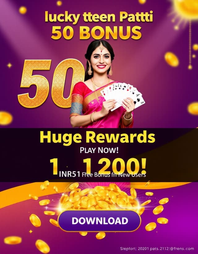 Lucky Teen Patti 50 Bonus Banner